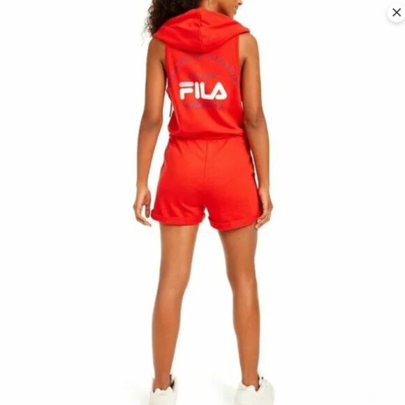 Fila Emerson Hooded Romper Red Size XS - Picture 5 of 13
